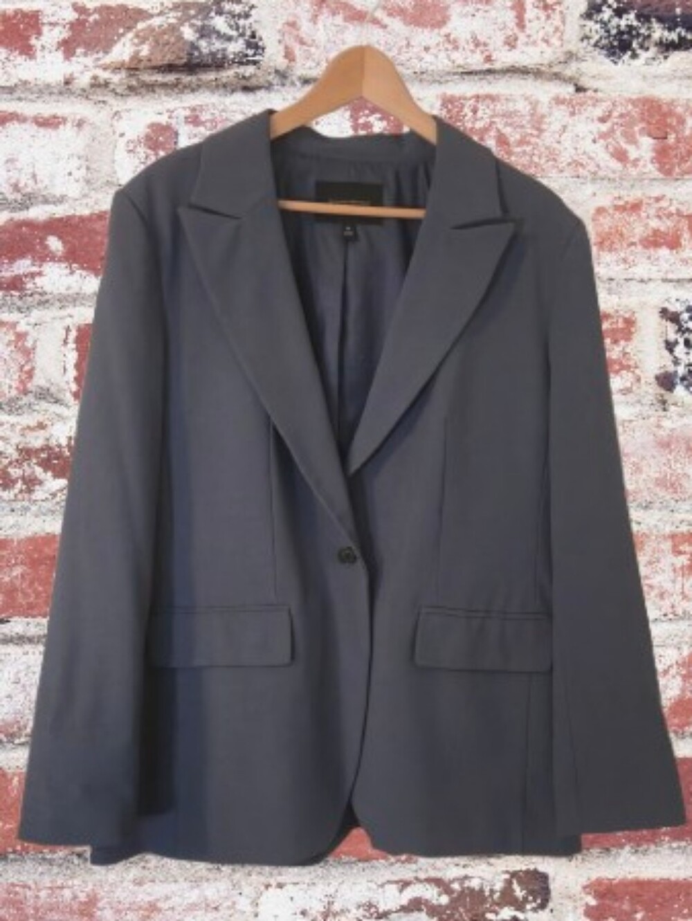 Banana Republic, size 18 Classic Women's  Single-Button Blazer, blue/grey